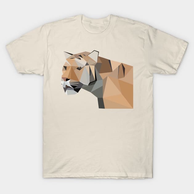 Geometric diamond tiger - Origami T-Shirt by Origami Fashion